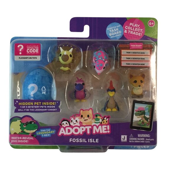 Adopt Me! Pets Fossil Isle - 6-pack w/ Hidden Pet - Exclusive Virtual Item - Picture 1 of 7